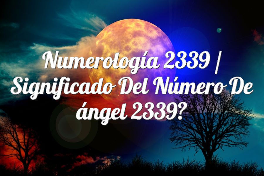 Numerología 2339 / Significado del número de ángel 2339