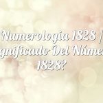 Numerología 1828 / Significado del número 1828