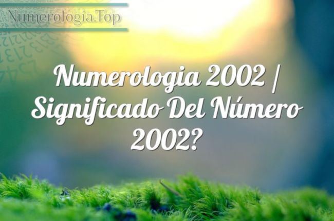 Numerología 2002 / Significado del número 2002