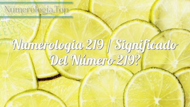 Numerología 219 / Significado del número 219