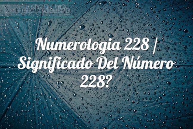 Numerología 228 / Significado del número 228