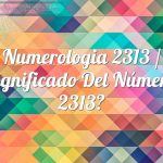 Numerología 2313 / Significado del número 2313