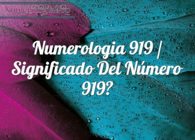 Numerología 919 / Significado del número 919