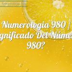 Numerología 980 / Significado del número 980